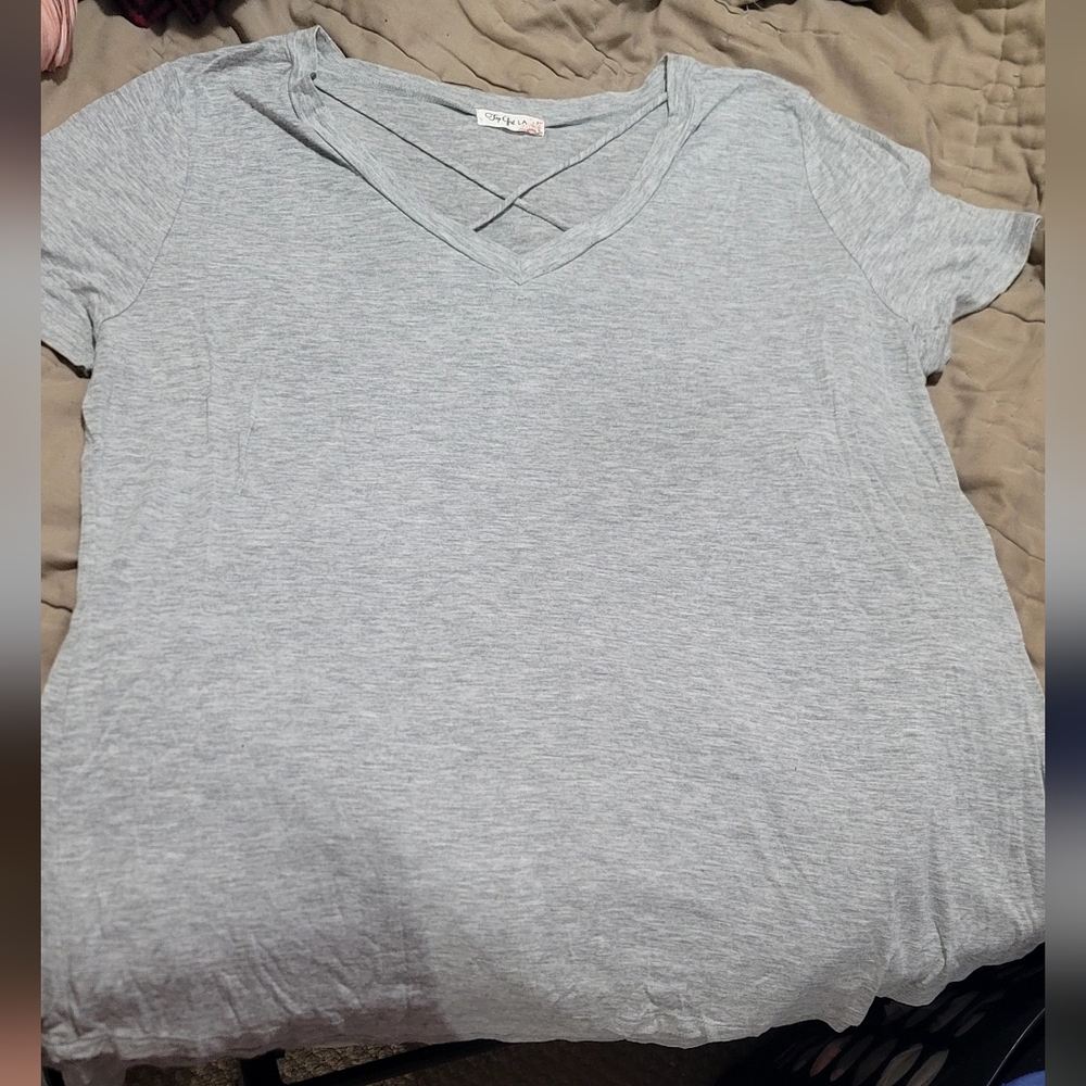 Crisscross V-Neck Tee
